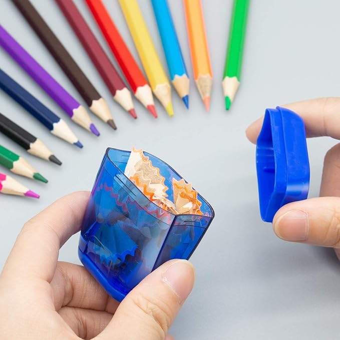 KIDMEN Manual Pencil Sharpeners, 2 Holes Compact Sharpener - Image 6