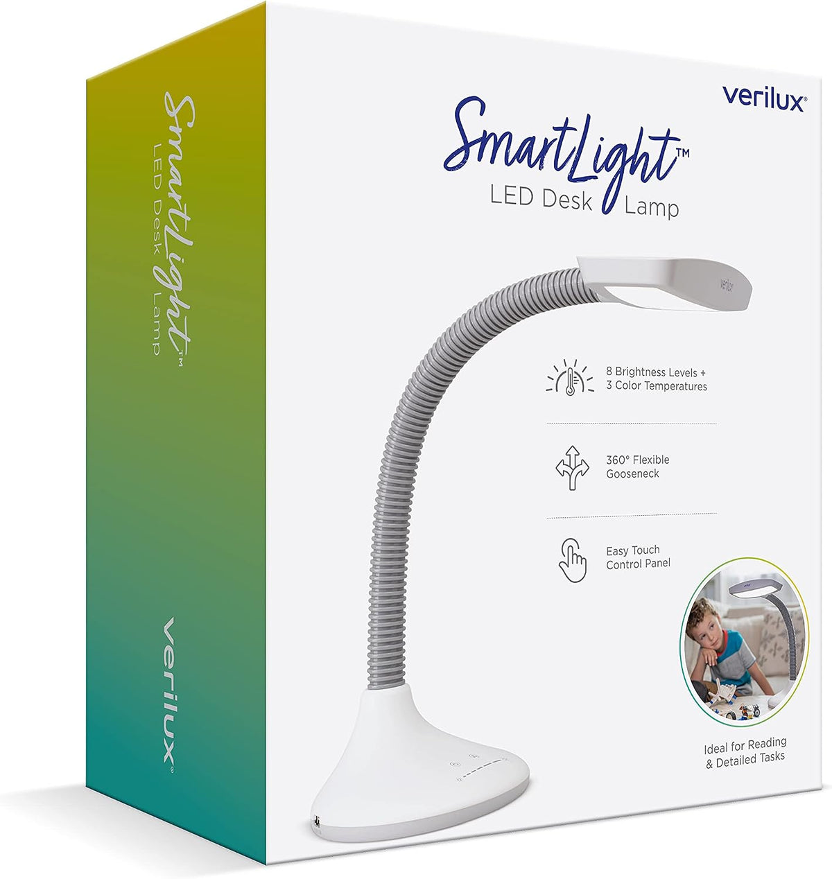 Verilux SmartLight Full Spectrum LED Desk Lamp with Adjustable Brightness