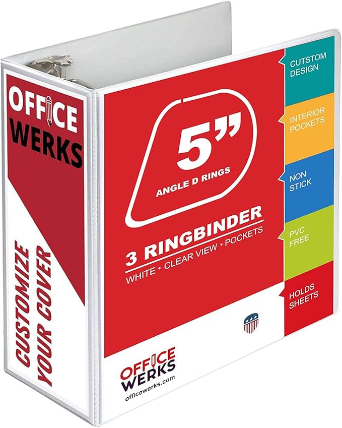 2 Pack of 5 Inch 3 Ring Binder - Image 5