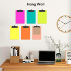 6 Pack Colorful Small Clipboard, A5 Mini Clip Board | Black Clip, 9 x 6" Half-Letter Size for Classroom, Students, Teacher, Nurse, Office & School Supplies