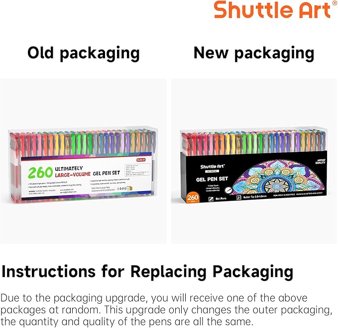 Shuttle Art 260 Pack Gel Pens Set, 130 Colors - Image 8