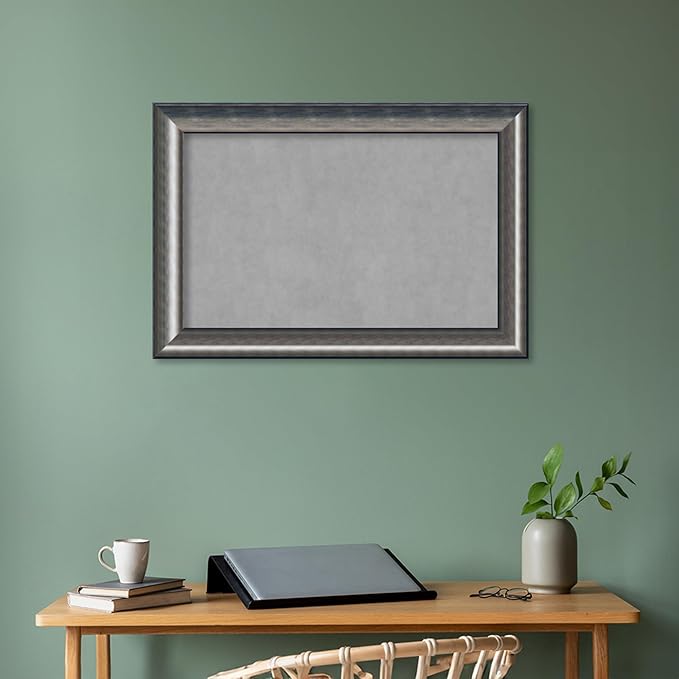 Amanti Art Silver Framed Magnetic Board 26x38 Large Vision Board - Image 5