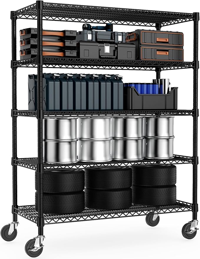 M MZG Garage Shelving 5 Tier Industrial Metal Shelving Units by MEIGAOPLASTICANDMETALHKCOLIMITED