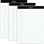Alitte Legal Notepads 8.5 x 11, No Ink Bleeding by Alitte