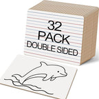 32 Pack Small White Boards, Double Sided Personal Dry Erase Boards by Unknown