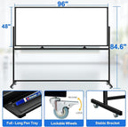 Max-officoo 4'x8' Large Dry Erase White Board - Image 4