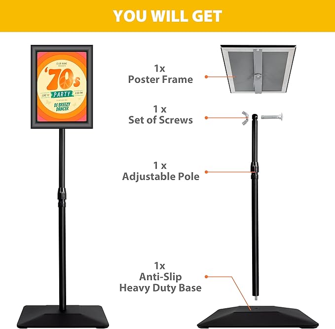 VAIIGO 8.5"x11" Pedestal Poster Holder Stand - Image 6