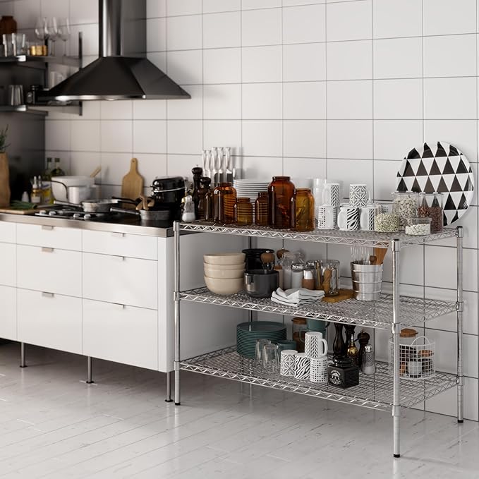Regal Altair 24" Deep x 48" Wide x 34" Height Wire Shelving Kit | 3-Tier | NSF - Image 6