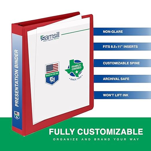Samsill 3 Inch 3 Ring Binders, Made in USA, Economy Round Ring, 550 Sheet - Image 3