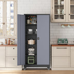 fesbos metal rolling storage cabinet-74.6” tall steel file on a desk or shelf