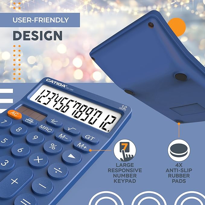 CATIGA 12 Digit Desktop Calculator Basic Desk Calculator - Image 6