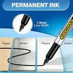 SFAIH 100 Black Permanent Markers Bulk -1s Quick Drying, Fine Point Markers - Image 5