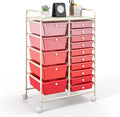 GOFLAME 15-Drawer Rolling Storage Cart, Craft Storage Cart by GOFLAME