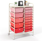 GOFLAME 15-Drawer Rolling Storage Cart, Craft Storage Cart by GOFLAME