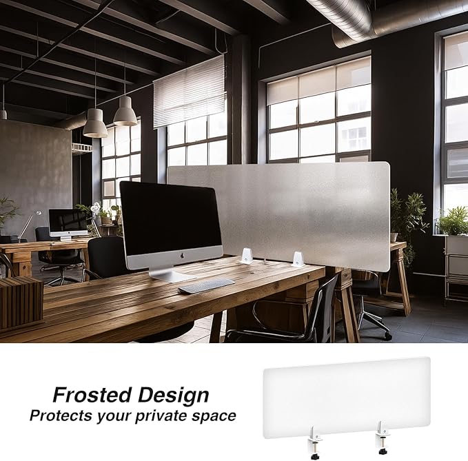 Tatuo 4 Pcs Acrylic Desk Privacy Panel 47.2''l x 15.8w'' Noise and Visual - Image 3