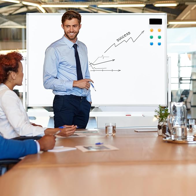 Large Dry-Erase Rolling Magnetic Whiteboard - Image 7
