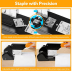AFMAT Heavy Duty Stapler 220 Sheets, Large Staplers for Desk with 7000 Staples, 60% Reduced Effort, 50,000+ Uses, Jam Free, Adjustable Paper Depth, Metal Classroom Office Desktop Stapler, ES15