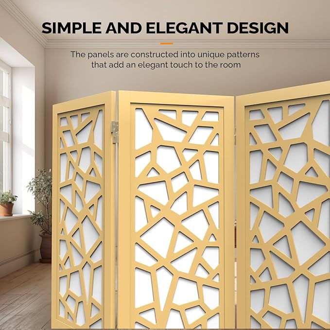 VINGLI 70'' H Room Divider, Non-Woven Fabric Privacy Screen, Indoor Partition - Image 5