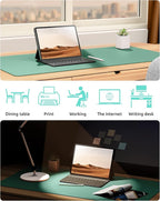 YSAGi Leather Desk Protector, Office Mat, Large Mouse Mat, Non-Slip PU Leather - Image 6