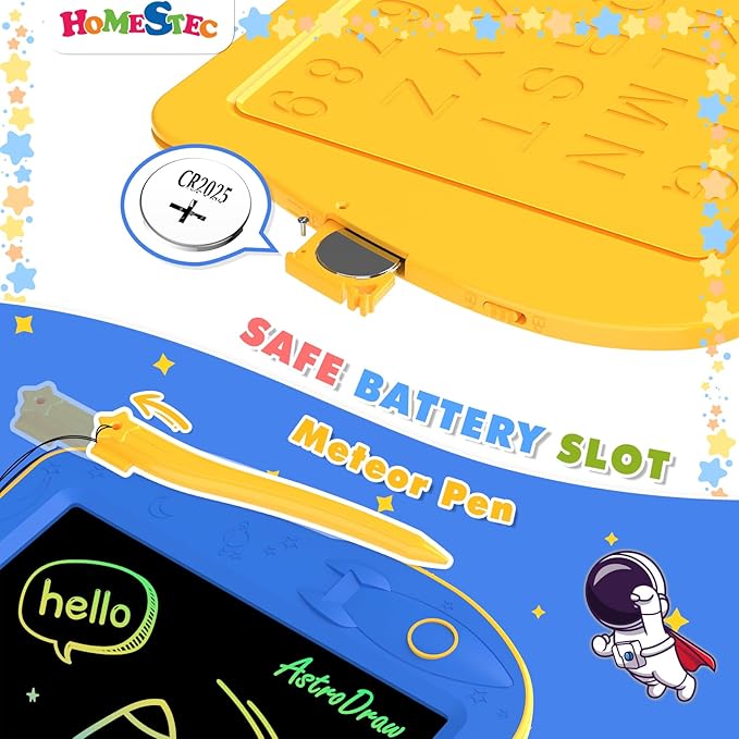 HOMESTEC Astrodraw Drawing Pad Toys, Colorful LCD Writing Tablet - Image 4