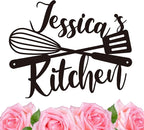 Custom Kitchen Name Sign, Personalized Metal Kitchen Sign, Housewarming Cooking by HZYCYYFC