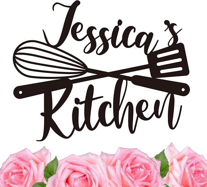 Custom Kitchen Name Sign, Personalized Metal Kitchen Sign, Housewarming Cooking by HZYCYYFC