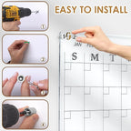 MAKELLO Acrylic Calendar for Wall 24" x 18", 4 Pens, Pen Holder, Wall-Mount - Image 5