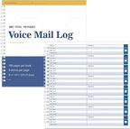 Geyee Phone Message Voice Mail Log Book 8. 27 x 8. 5 Inches Voicemail Message by Geyee