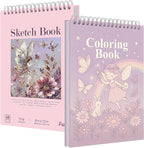 Fuxi Coloring Books for Girls, 60 Sheets Blank Sketch Book + 50 Designs Blank by SketchBook