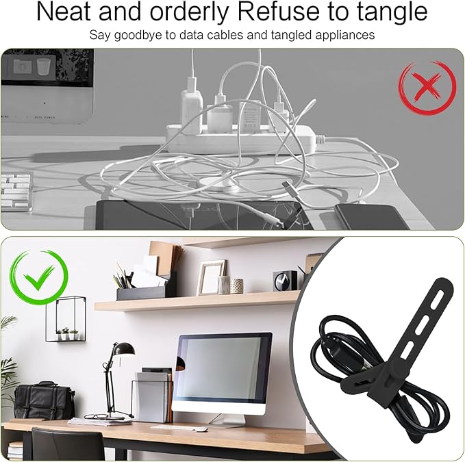 Donruby 24Pcs Silicone Cable Ties - Image 7