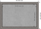 Amanti Art Grey Framed Magnetic Board 28x40 Large Vision Board - Image 4