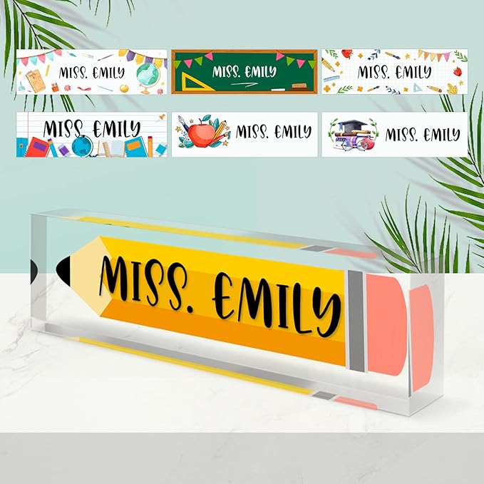 Teacher Office Desk Name Plate Personalized, Custom Name Plates by SalaGraphics