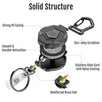 MNGARISTA Retractable Keychain, Heavy Duty Carabiner Badge Holder, Tactical ID - Image 4