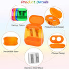 Aodaer 96 Pieces Manual Pencil Sharpeners Dual Hole Compact Sharpener - Image 3