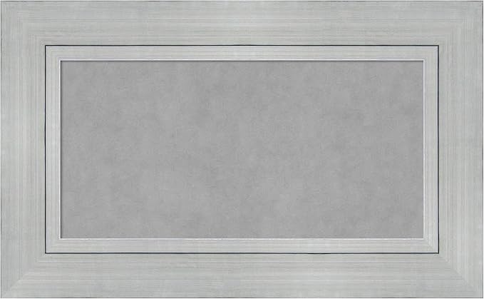 Amanti Art Silver Framed Magnetic Board 19x31 Small Vision Board by AmantiArt