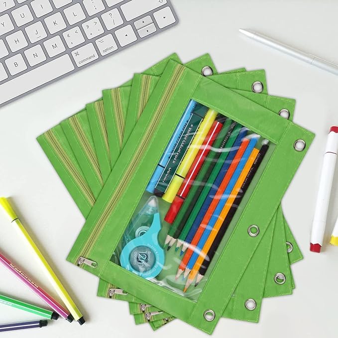 YoeeJob Pencil Pouch for 3 Ring Binder, Zipper Pencil Pouches Bulk, Pencil Case - Image 6