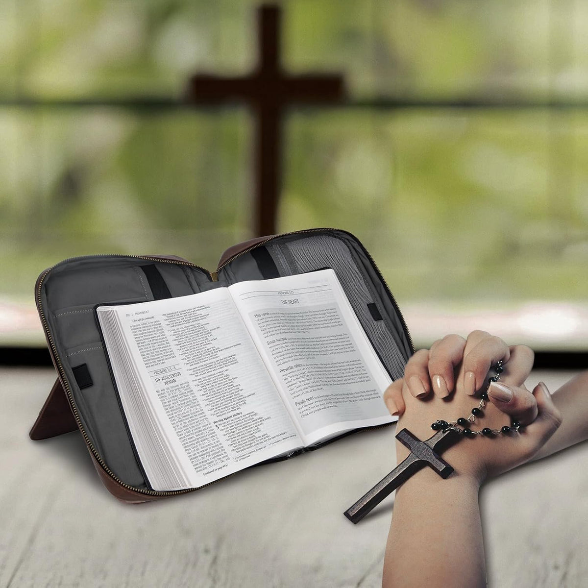 CITYCHASE Bible Covers for Men & Women, Bible Case Carrying Church Bag wi...