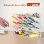 beygorm acrylic vertical marker organizer for 200 markers, side view