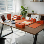 RitPin Luxury Executive Leather Desk Organizer Set – 11-Piece Office Desk - Image 2