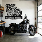 Custom US Flag Motorcycle Metal Signs Personalized Biker Name Sign Custom - Image 8