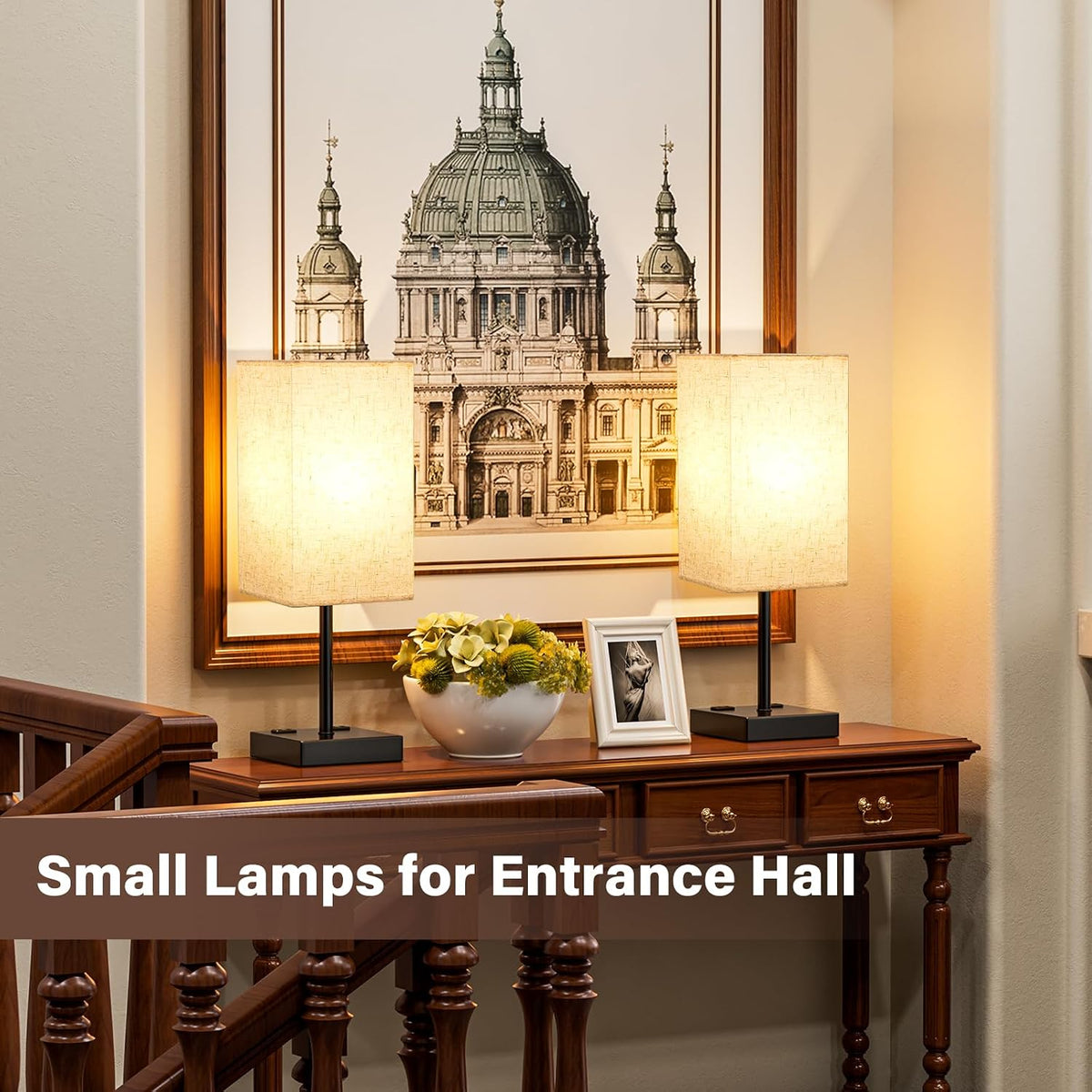 Fenmzee Bedside Lamp for Bedroom Set of 2 - Table Lamp for Nightstand