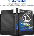 Comix D-Ring Basic View Binder 1 inch 3 Ring Binders, 2.4mm-Thick, Hold 225 - Image 6