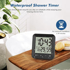 Wisoee Waterproof Shower Clock Timer, Bathroom Clock - Image 3