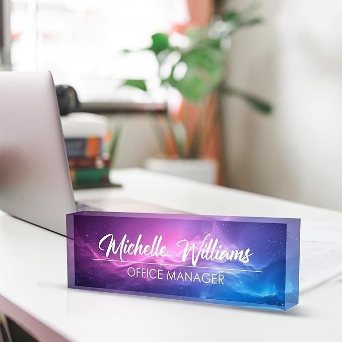 Personalized Name Plate for Desks, Custom Desk Name Plates, Acrylic Name Plate - Image 4