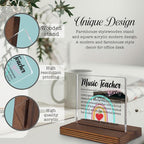 Music Teacher Gift Desk Sign, Inspirational Thank You Plaque - Image 3