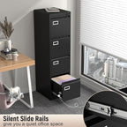 4 Drawer File Cabinet with Lock, High-Capacity Vertical Metal Filing Cabinet - Image 5