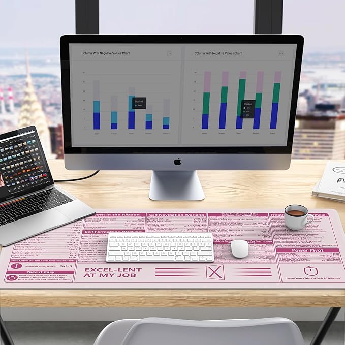 iCasso Excel Cheat Sheet Desk Pad, Excel Mouse Pad Shortcuts, Excel Shortcuts - Image 9
