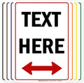 Custom Arrow, Custom Directional Sign, Two Way Arrow, 7x10 Inches, 55 mil thick by MySignCenter