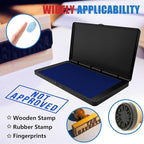 Large Stamp Pad, 6.1 x 3.4 Inch Blue Ink Pad Premium Quality Felt Pad Rubber - Image 6