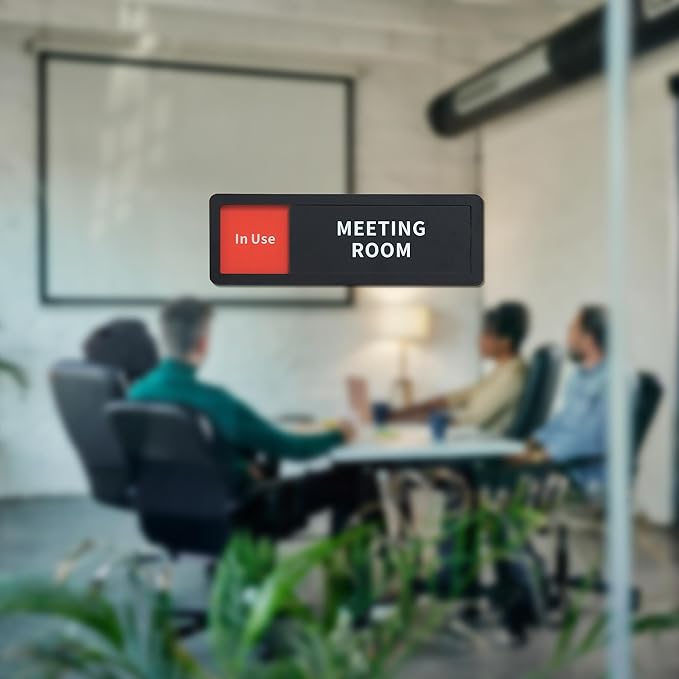 Meeting Room Office Door Sign Do Not Disturb, Versatile In-Use/Available Slider - Image 6